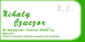 mihaly czuczor business card